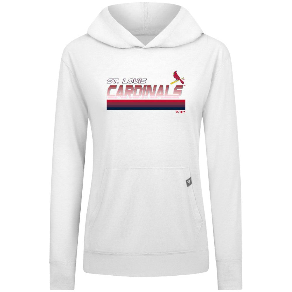 St. Louis Cardinals Levelwear Women's Relay Breaker Pullover Hoodie White