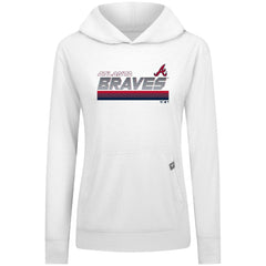 Atlanta Braves Levelwear Women's Relay Breaker Pullover Hoodie White