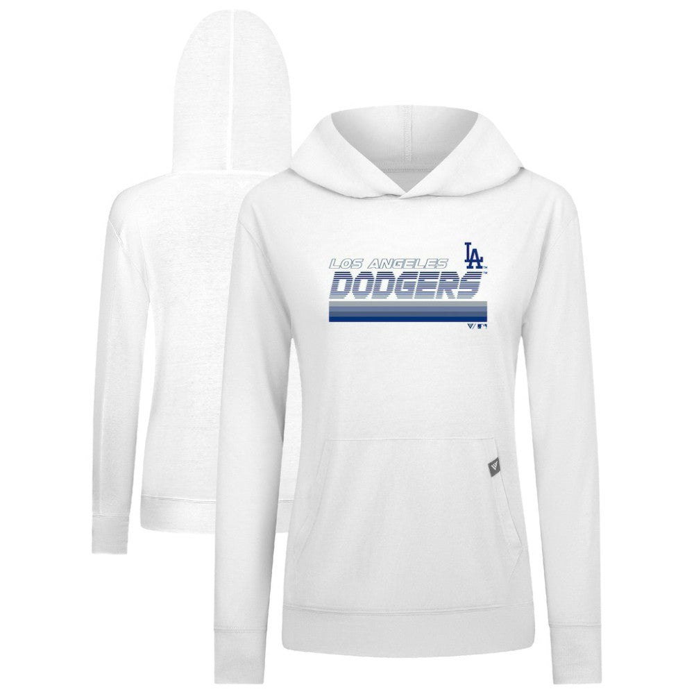 Los Angeles Dodgers Levelwear Women's Relay Breaker Pullover Hoodie White