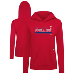 Philadelphia Phillies Levelwear Women's Relay Breaker Pullover Hoodie Red
