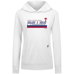 Philadelphia Phillies Levelwear Women's Relay Breaker Pullover Hoodie White