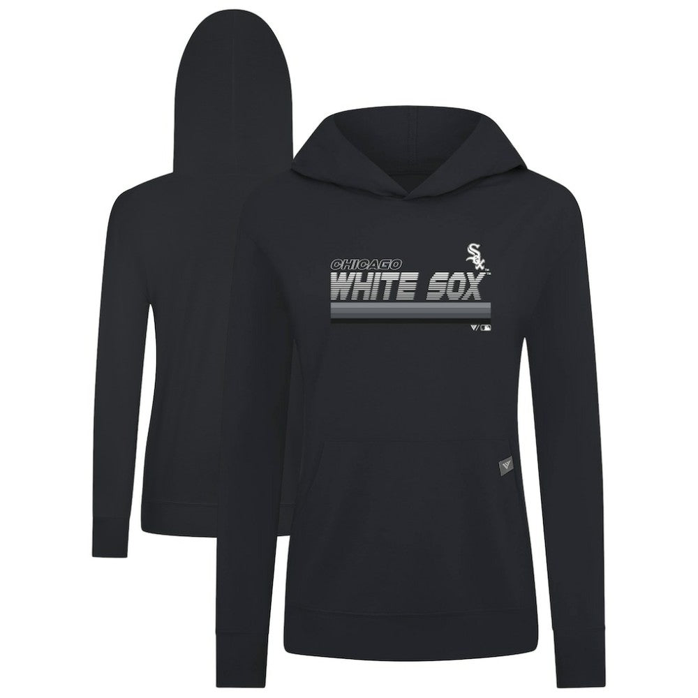 Chicago White Sox Levelwear Women's Relay Breaker Pullover Hoodie Black