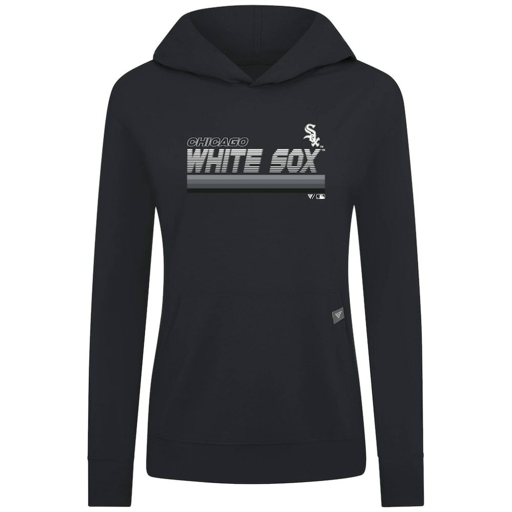 Chicago White Sox Levelwear Women's Relay Breaker Pullover Hoodie Black