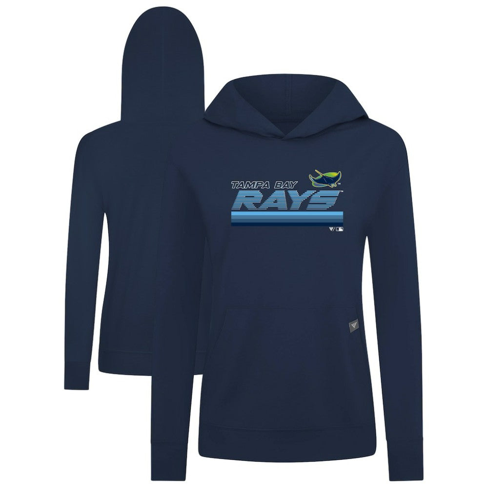Tampa Bay Rays Levelwear Women's Relay Breaker Pullover Hoodie Navy