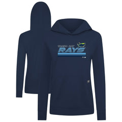 Tampa Bay Rays Levelwear Women's Relay Breaker Pullover Hoodie Navy