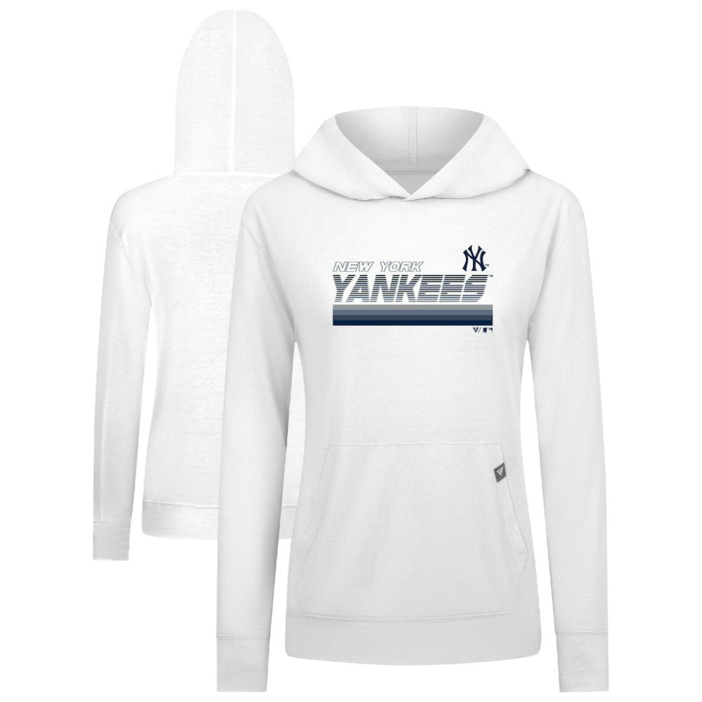 New York Yankees Levelwear Women's Relay Breaker Pullover Hoodie White