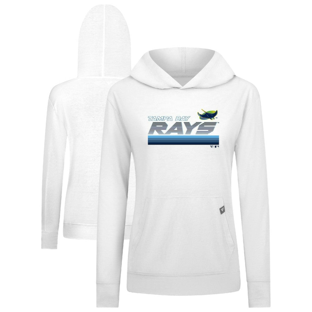 Tampa Bay Rays Levelwear Women's Relay Breaker Pullover Hoodie White