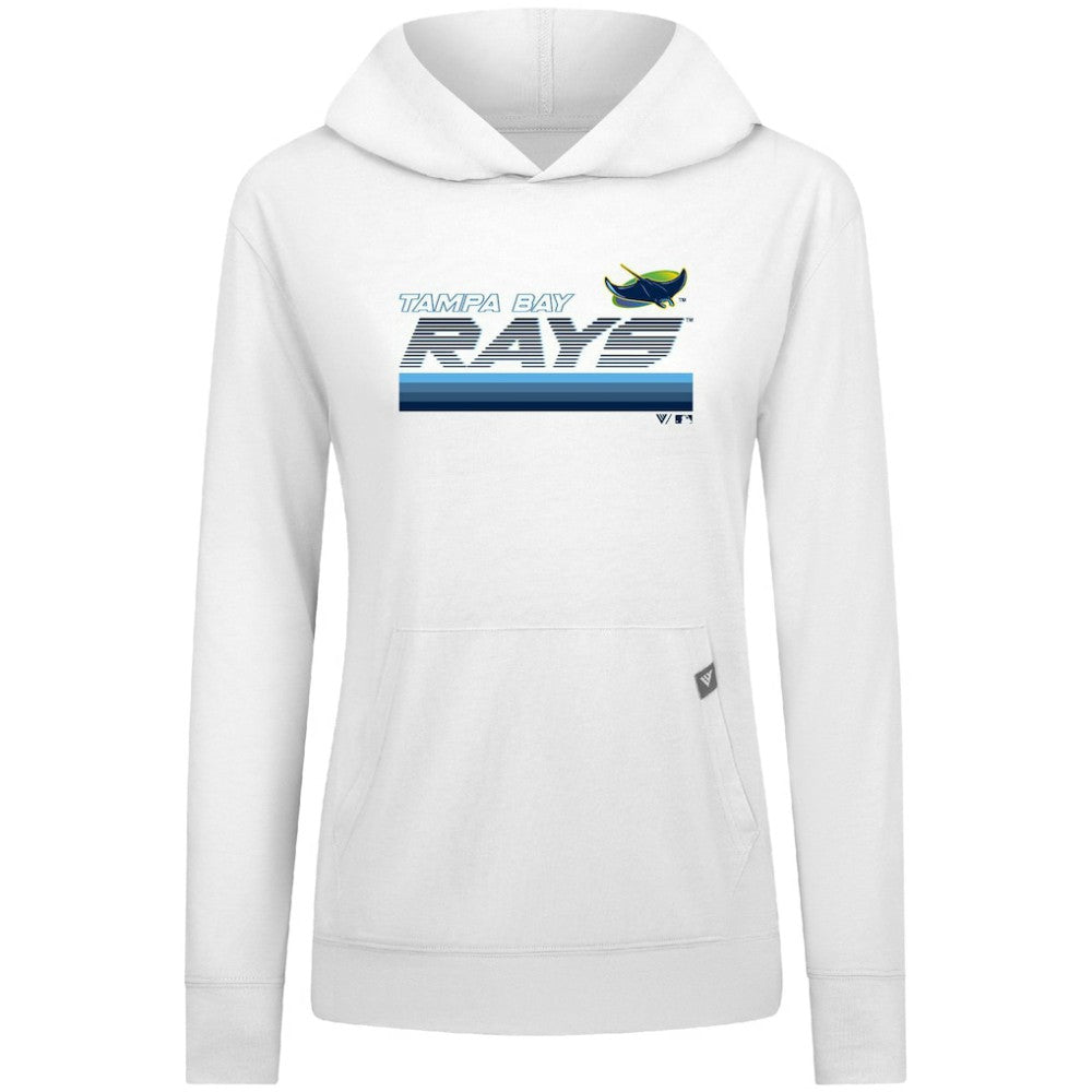 Tampa Bay Rays Levelwear Women's Relay Breaker Pullover Hoodie White