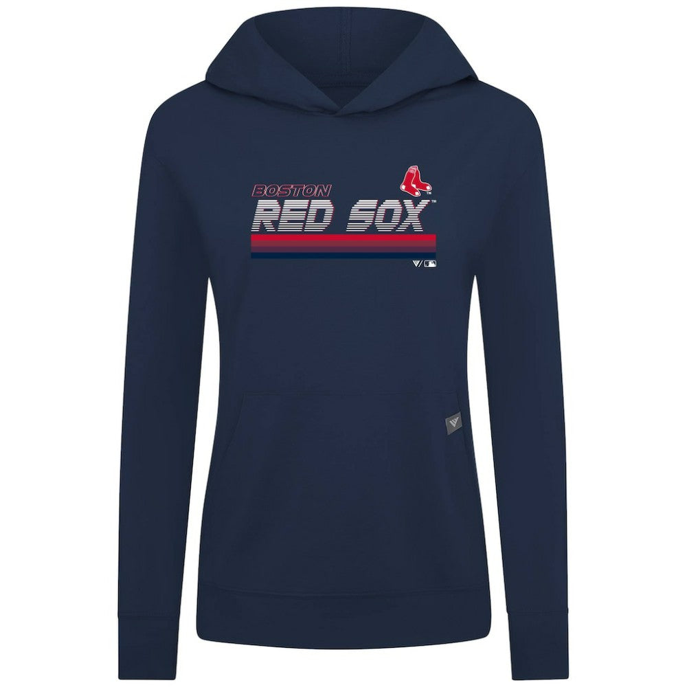 Boston Red Sox Levelwear Women's Relay Breaker Pullover Hoodie Navy