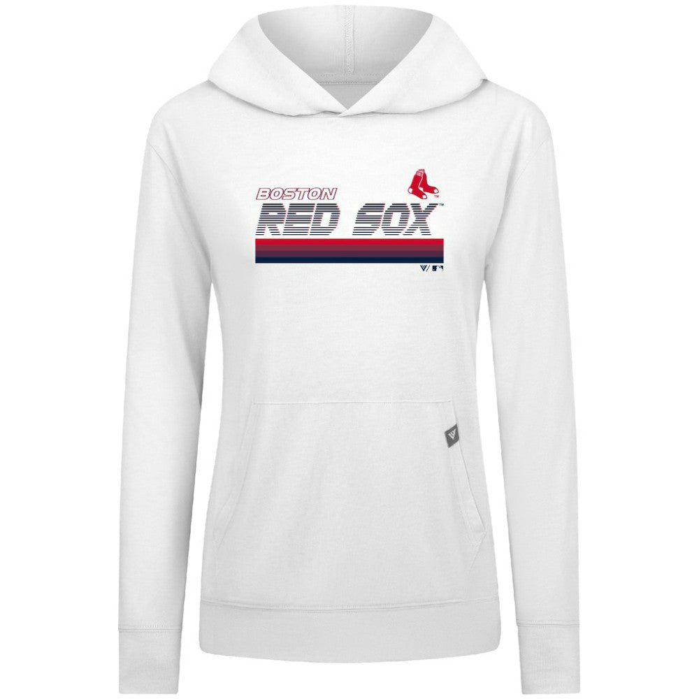 Boston Red Sox Levelwear Women's Relay Breaker Pullover Hoodie White