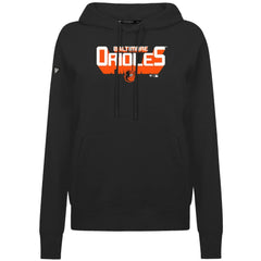 Baltimore Orioles Levelwear Women's Adorn Retro 3D Pullover Hoodie Black
