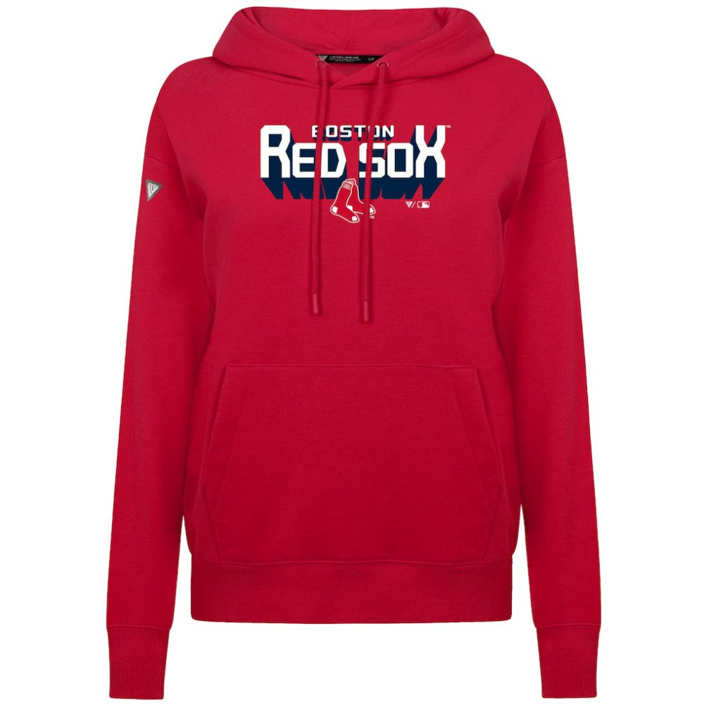 Boston Red Sox Levelwear Women's Adorn Retro 3D Pullover Hoodie Red