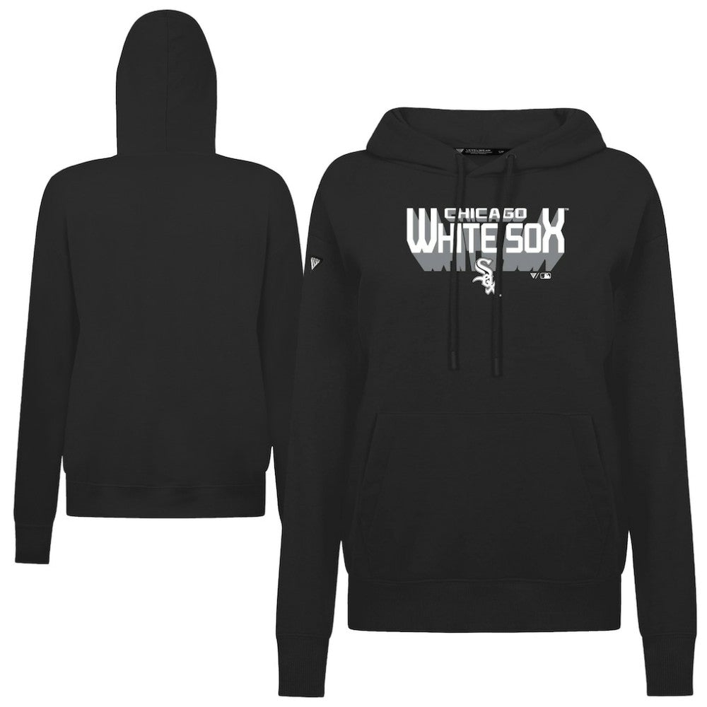 Chicago White Sox Levelwear Women's Adorn Retro 3D Pullover Hoodie Black