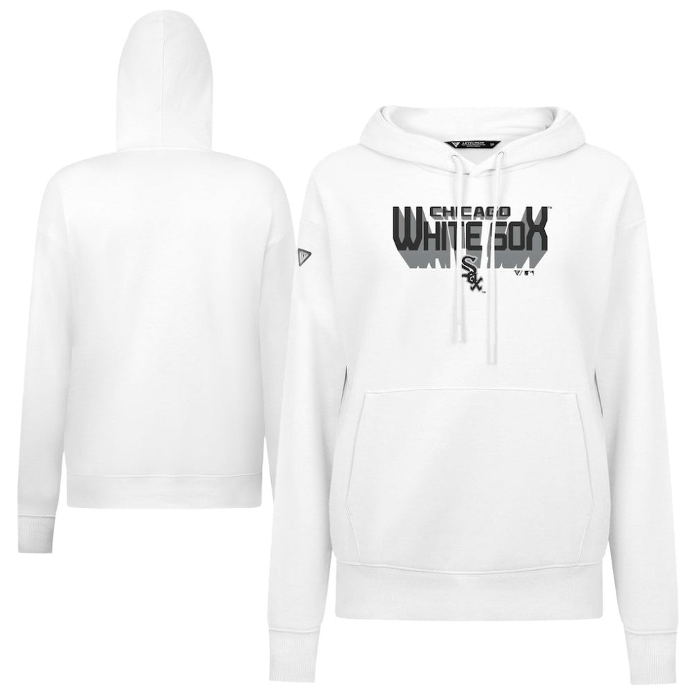 Chicago White Sox Levelwear Women's Adorn Retro 3D Pullover Hoodie White