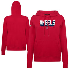 Los Angeles Angels Levelwear Women's Adorn Retro 3D Pullover Hoodie Red