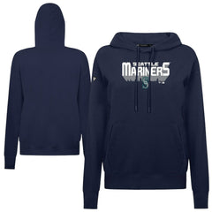 Seattle Mariners Levelwear Women's Adorn Retro 3D Pullover Hoodie Navy