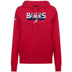 Atlanta Braves Levelwear Women's Adorn Retro 3D Pullover Hoodie Red