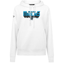 Miami Marlins Levelwear Women's Adorn Retro 3D Pullover Hoodie White