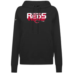 Cincinnati Reds Levelwear Women's Adorn Retro 3D Pullover Hoodie Black