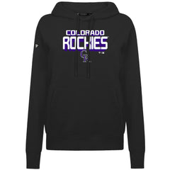 Colorado Rockies Levelwear Women's Adorn Retro 3D Pullover Hoodie Black