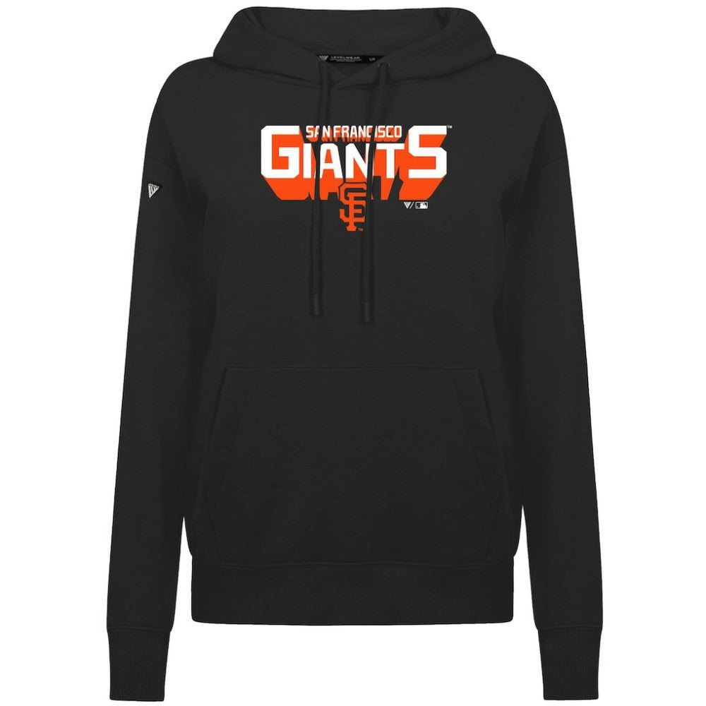 San Francisco Giants Levelwear Women's Adorn Retro 3D Pullover Hoodie Black