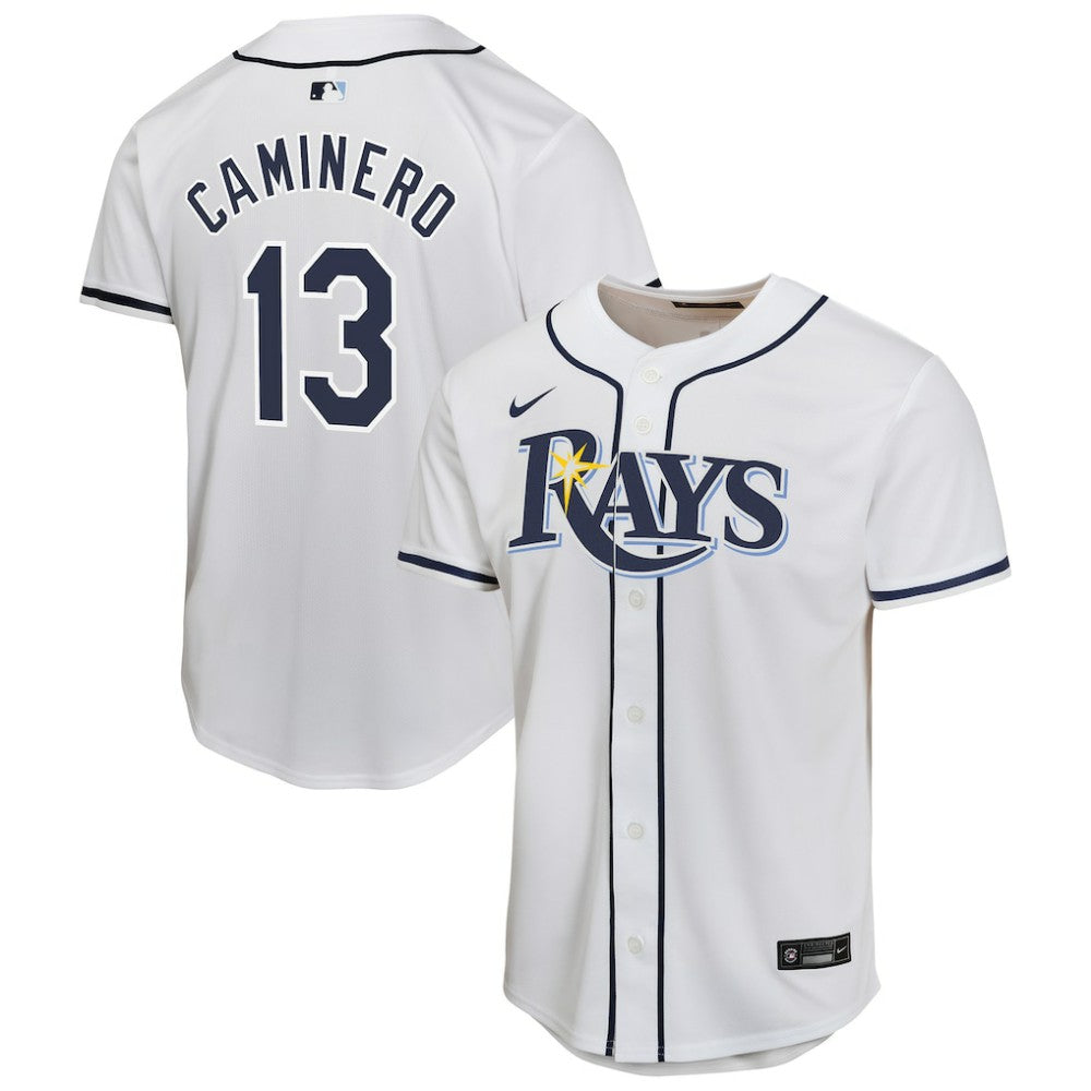 Junior Caminero Tampa Bay Rays Youth Home Player Game Jersey White | Nike