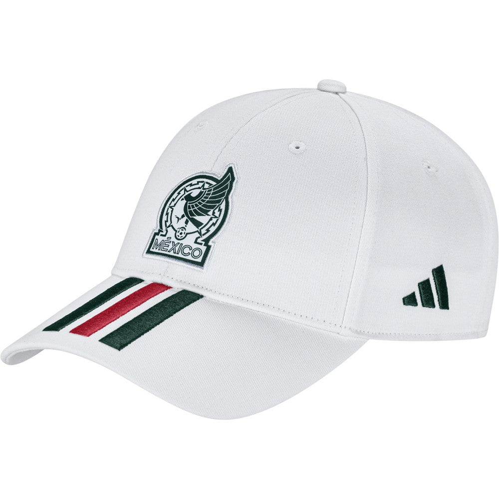 Mexico National Team Unisex FIFA x World Cup 2026 3 Stripes Baseball Adjustable Hat White - Adidas