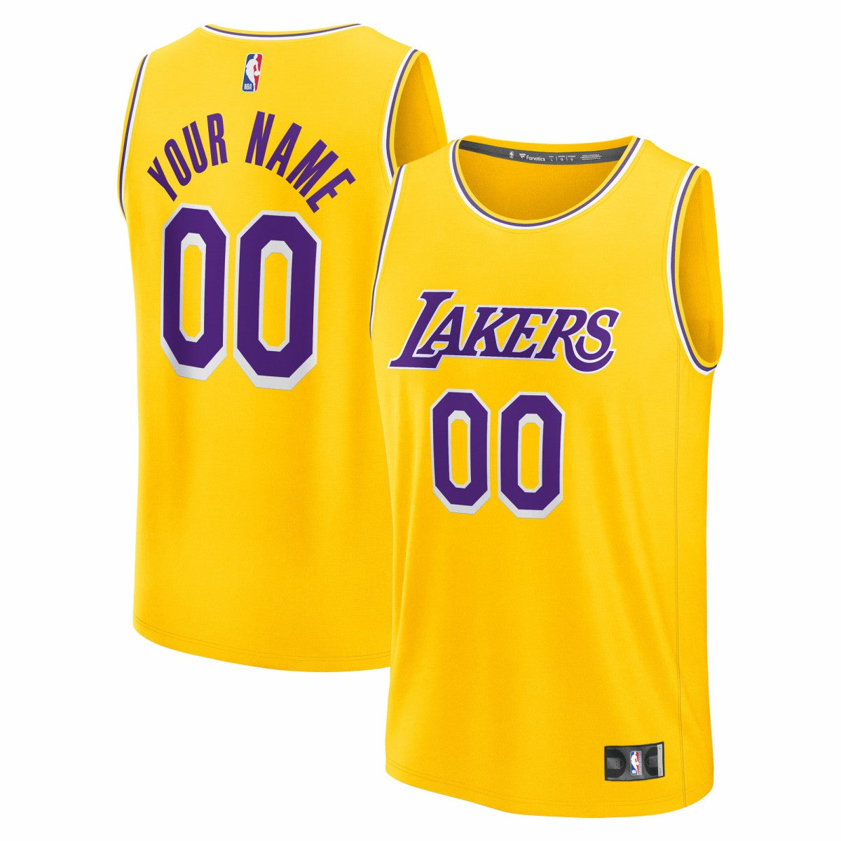 Los Angeles Lakers Fast Break Custom Jersey - Icon Edition - Gold