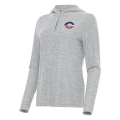 Cincinnati Reds Antigua Women's Daybreak Quarter-Zip Hoodie Heather Gray