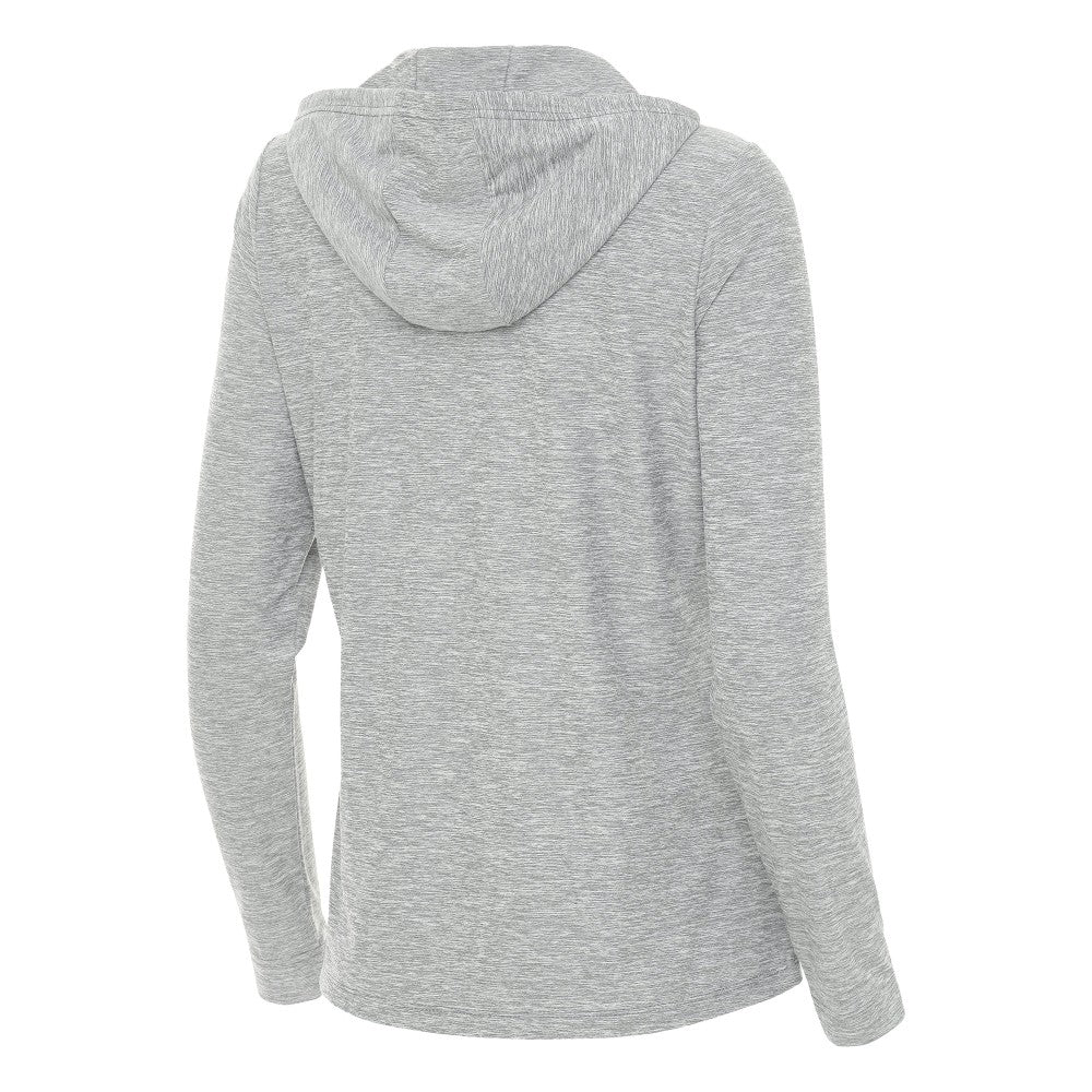 Cincinnati Reds Antigua Women's Daybreak Quarter-Zip Hoodie Heather Gray