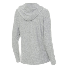 Miami Marlins Antigua Women's Daybreak Quarter-Zip Hoodie Heather Gray