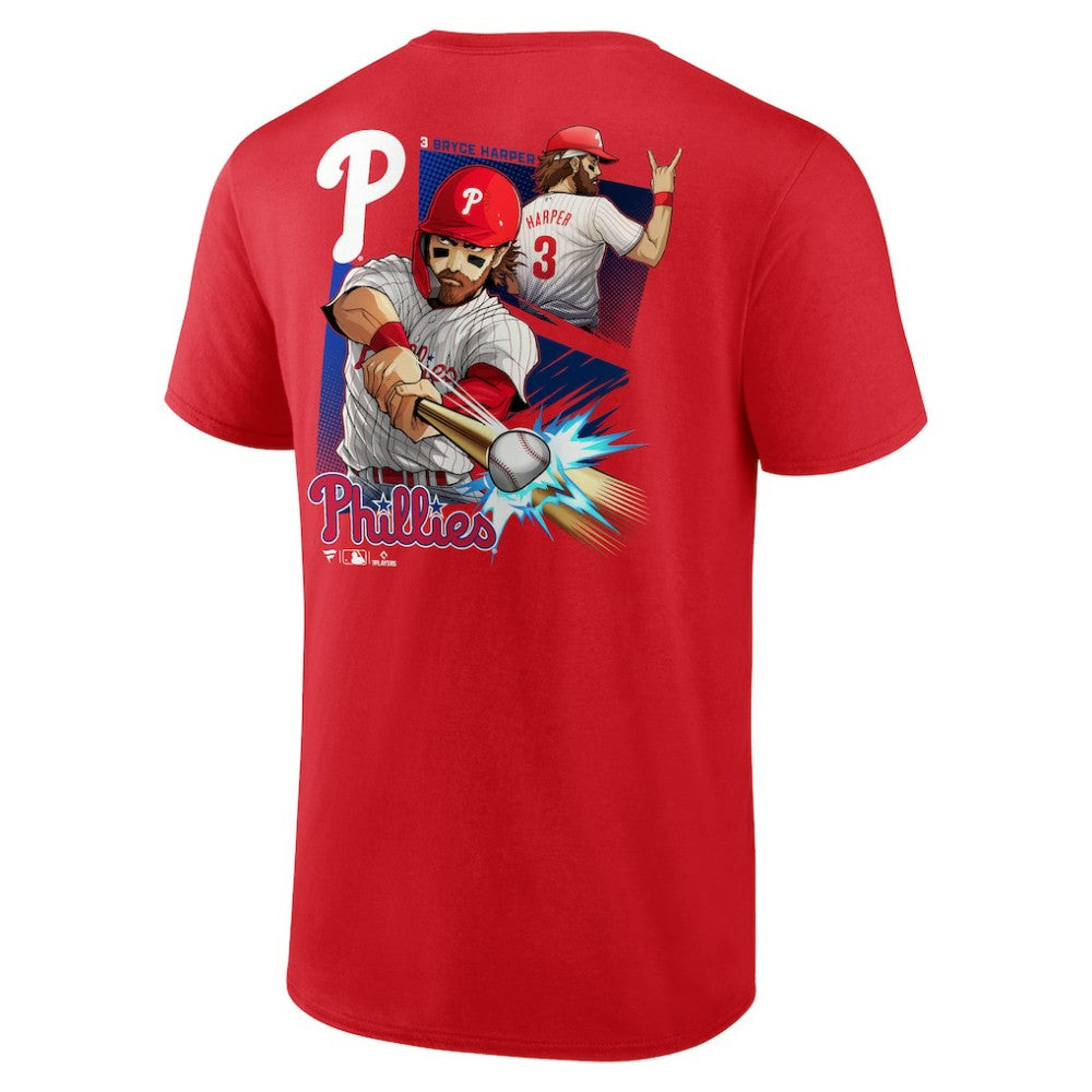 Bryce Harper Philadelphia Phillies Anime Player T-Shirt Red