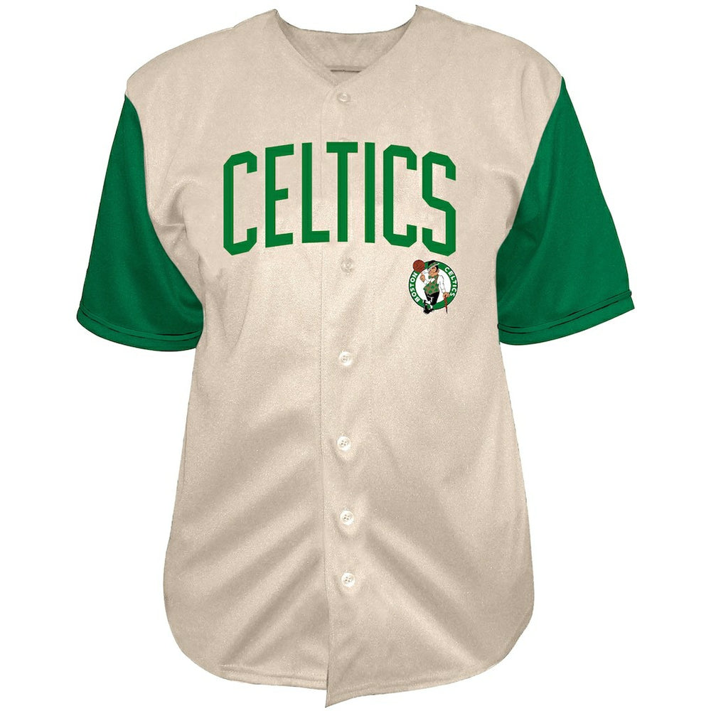 Jayson Tatum Boston Celtics Baseball Jersey - Cream