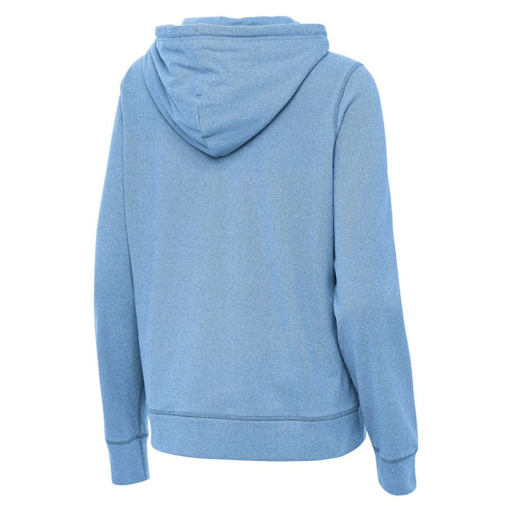 Chicago Cubs Antigua Women's Alternate Logo Justice Pullover Hoodie Heather Powder Blue
