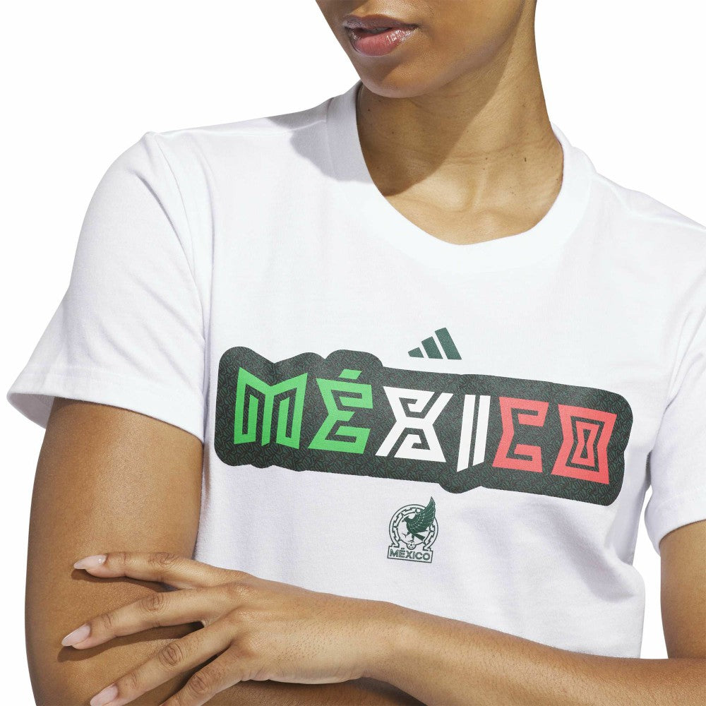 Mexico National Team Women's Jersey Hook T-Shirt White - Adidas