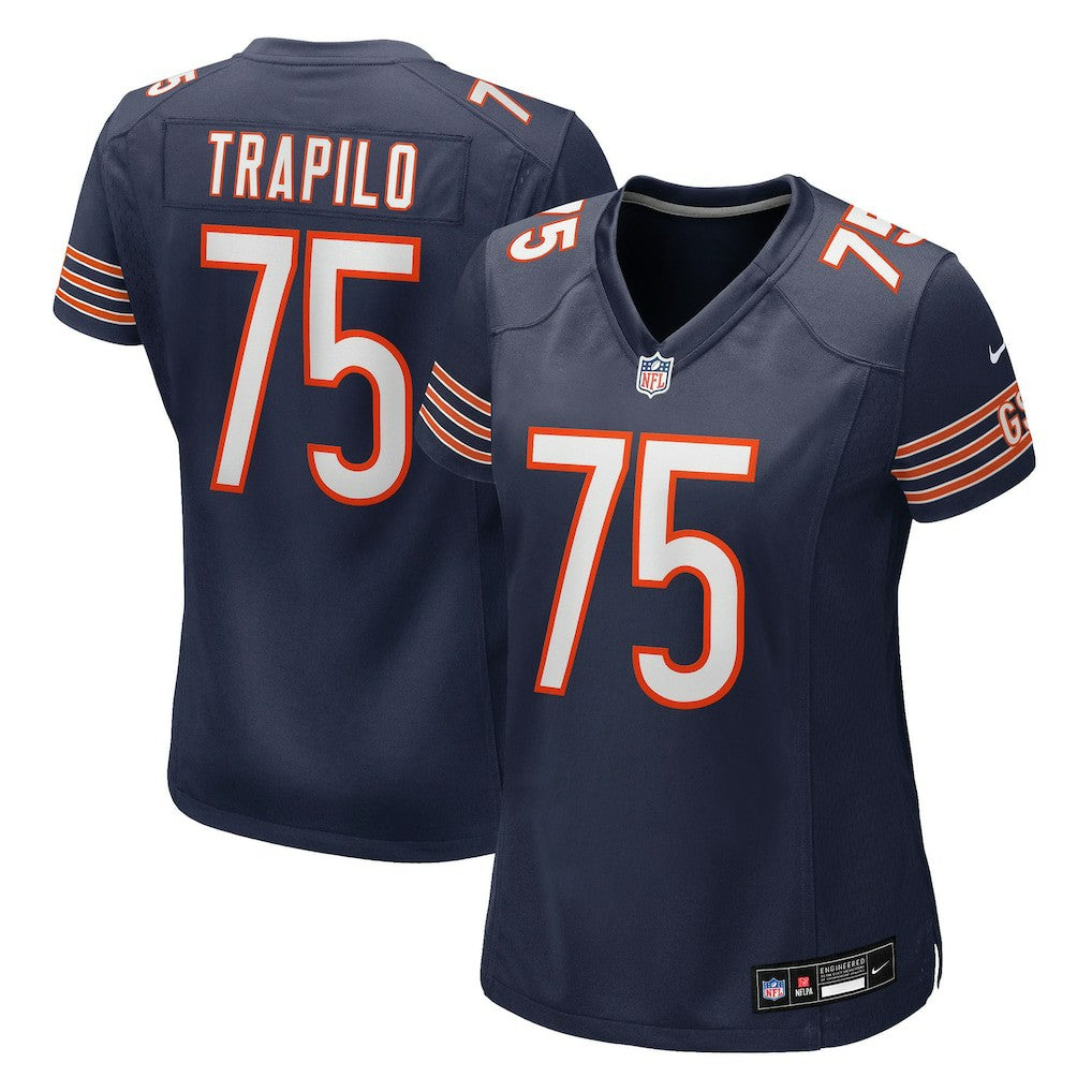 Ozzy Trapilo Chicago Bears Women's Team Game Jersey - Navy