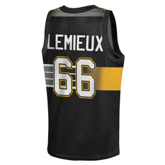 Mario Lemieux Pittsburgh Penguins Mitchell & Ness Youth Maxxed Out Fashion Basketball Jersey Black
