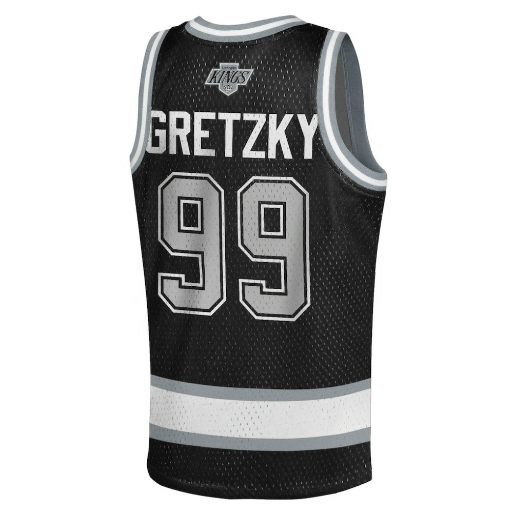 Wayne Gretzky Los Angeles Kings Mitchell & Ness Youth Maxxed Out Fashion Basketball Jersey Black