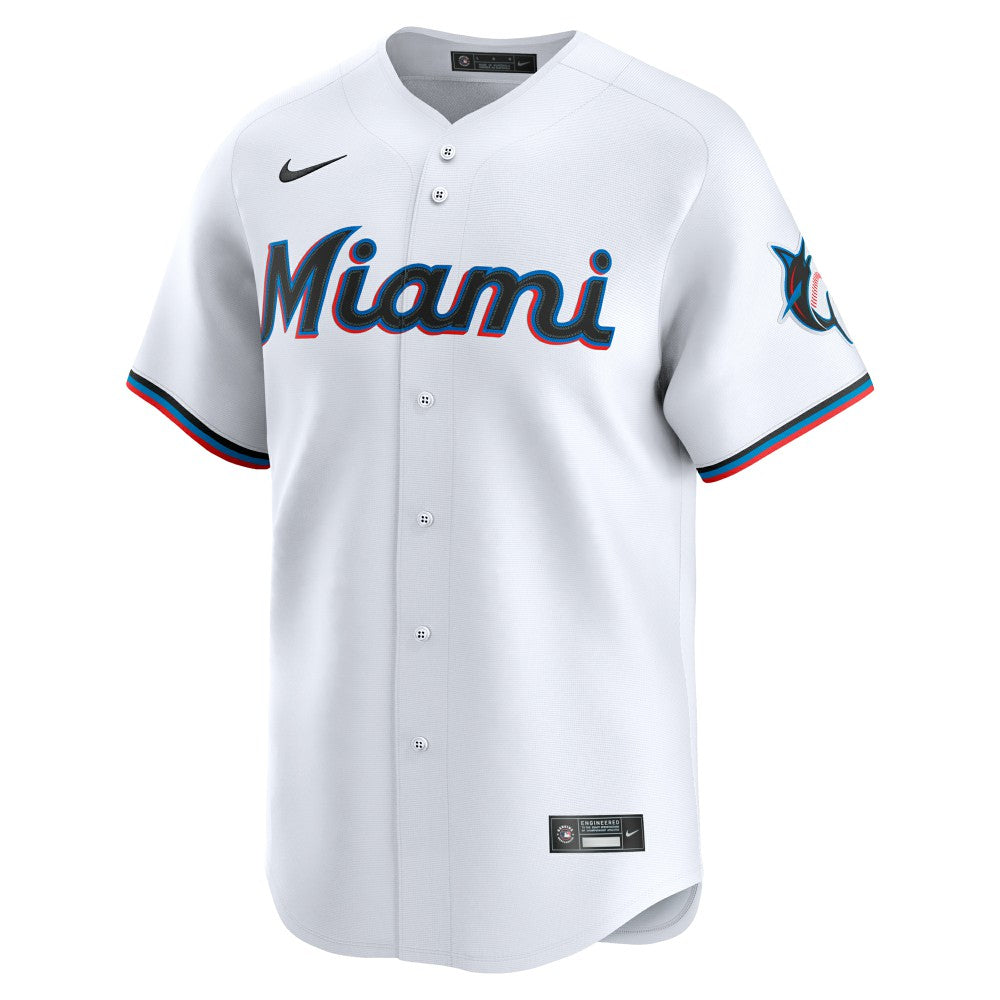 Miami Marlins Youth Home Custom Limited Jersey White | Nike