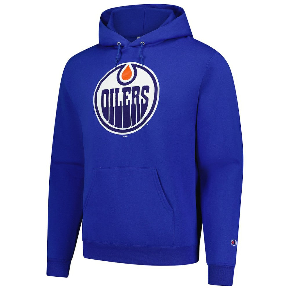 Edmonton Oilers Champion Primary Logo 1-Hit Pullover Hoodie Royal