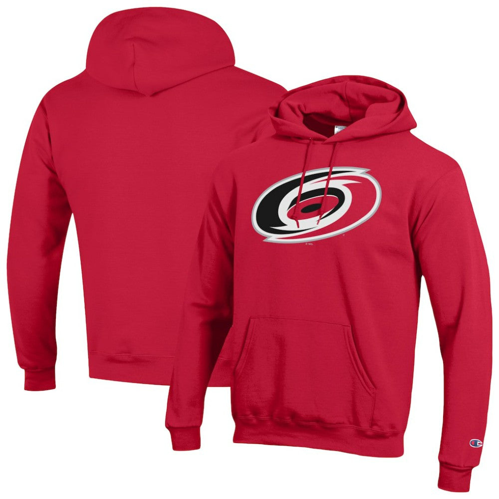 Carolina Hurricanes Champion Primary Logo 1-Hit Pullover Hoodie Red