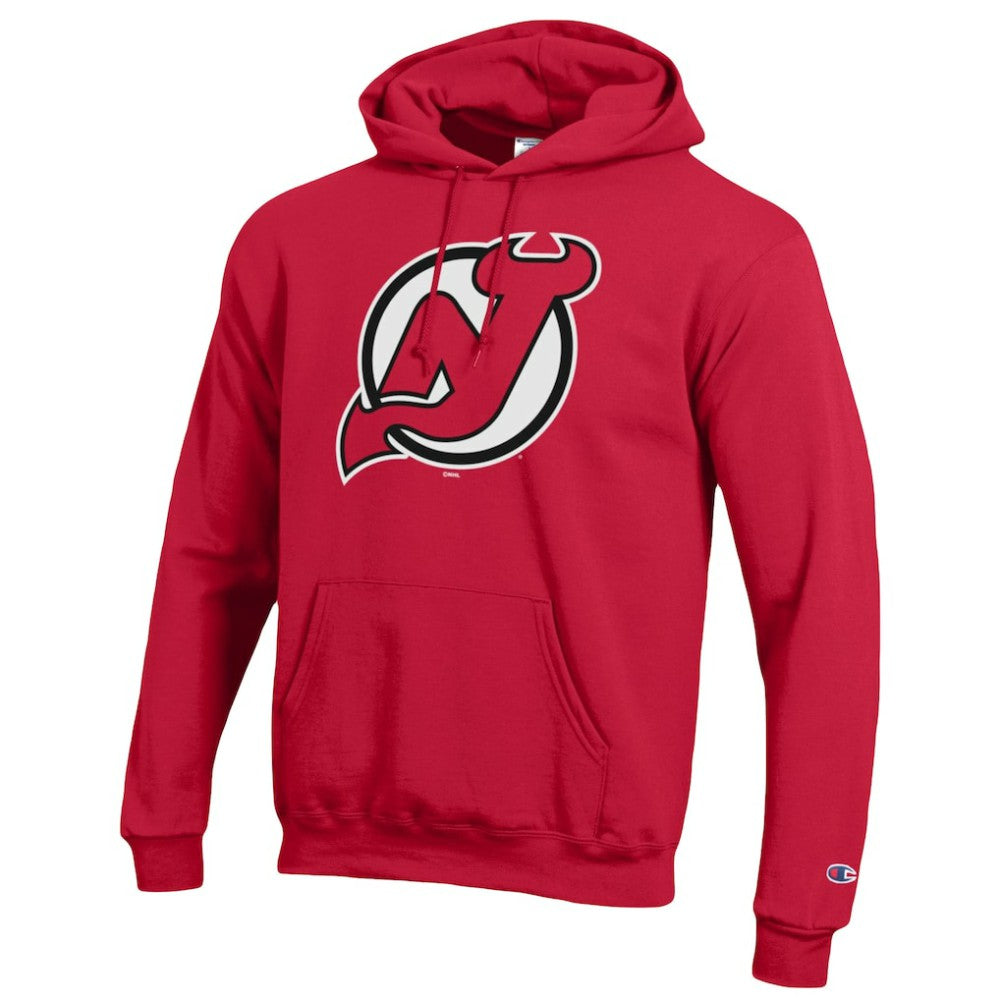 New Jersey Devils Champion Primary Logo 1-Hit Pullover Hoodie Red