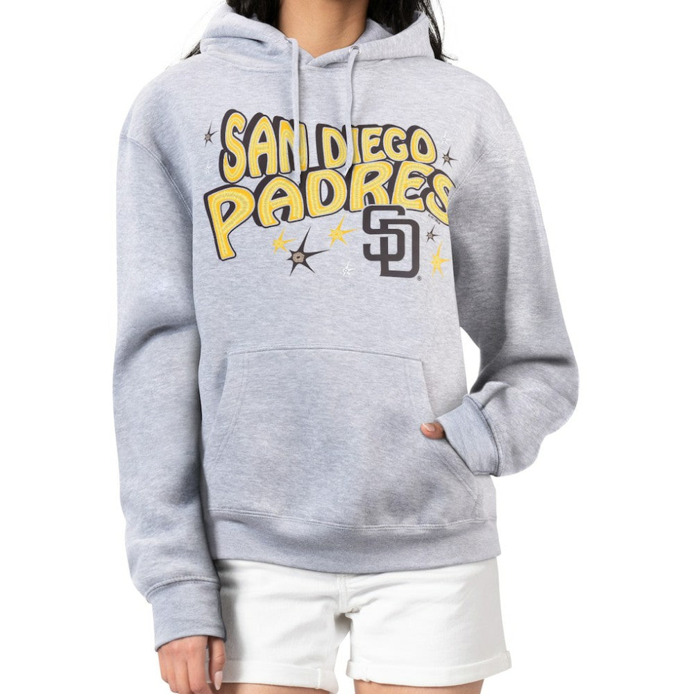 San Diego Padres Starter Women's Fireworks Fleece Tri-Blend Pullover Hoodie Gray