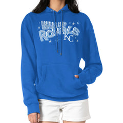 Kansas City Royals Starter Women's Fireworks Fleece Tri-Blend Pullover Hoodie Royal