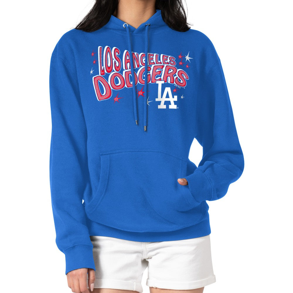 Los Angeles Dodgers Starter Women's Fireworks Fleece Tri-Blend Pullover Hoodie Royal