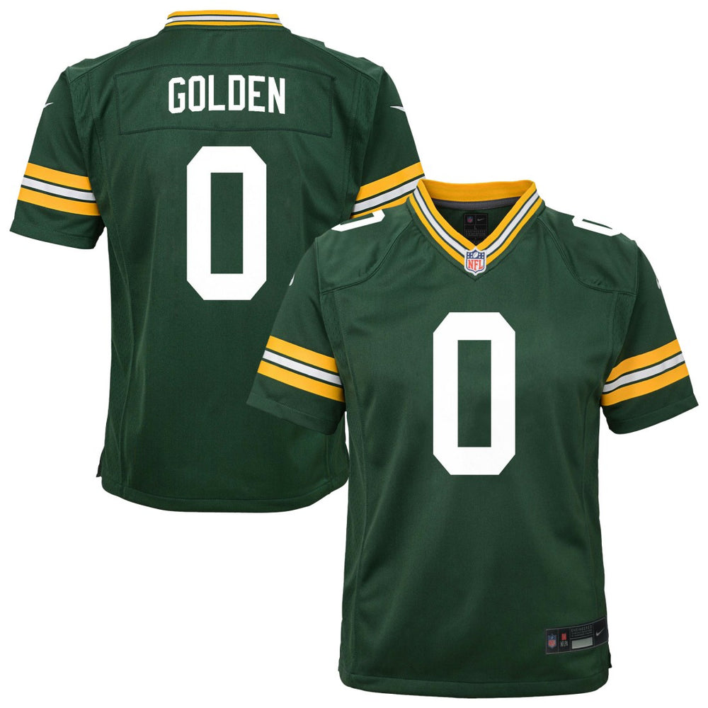 Matthew Golden Green Bay Packers Youth Team Game Jersey - Green
