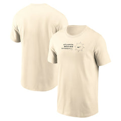 Atlanta Braves Pinwheel Lockup T-Shirt Natural | Nike
