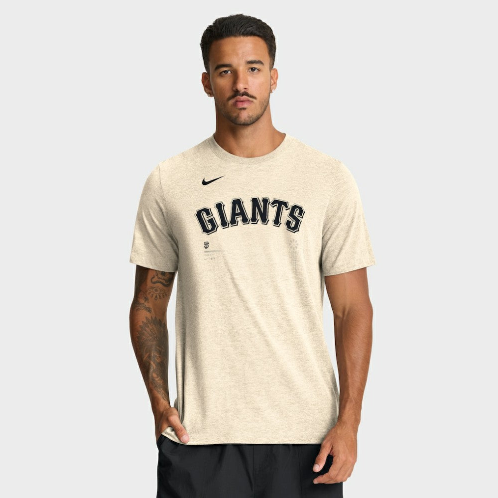 San Francisco Giants Wordmark Tri-Blend T-Shirt Natural | Nike