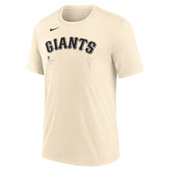 San Francisco Giants Wordmark Tri-Blend T-Shirt Natural | Nike
