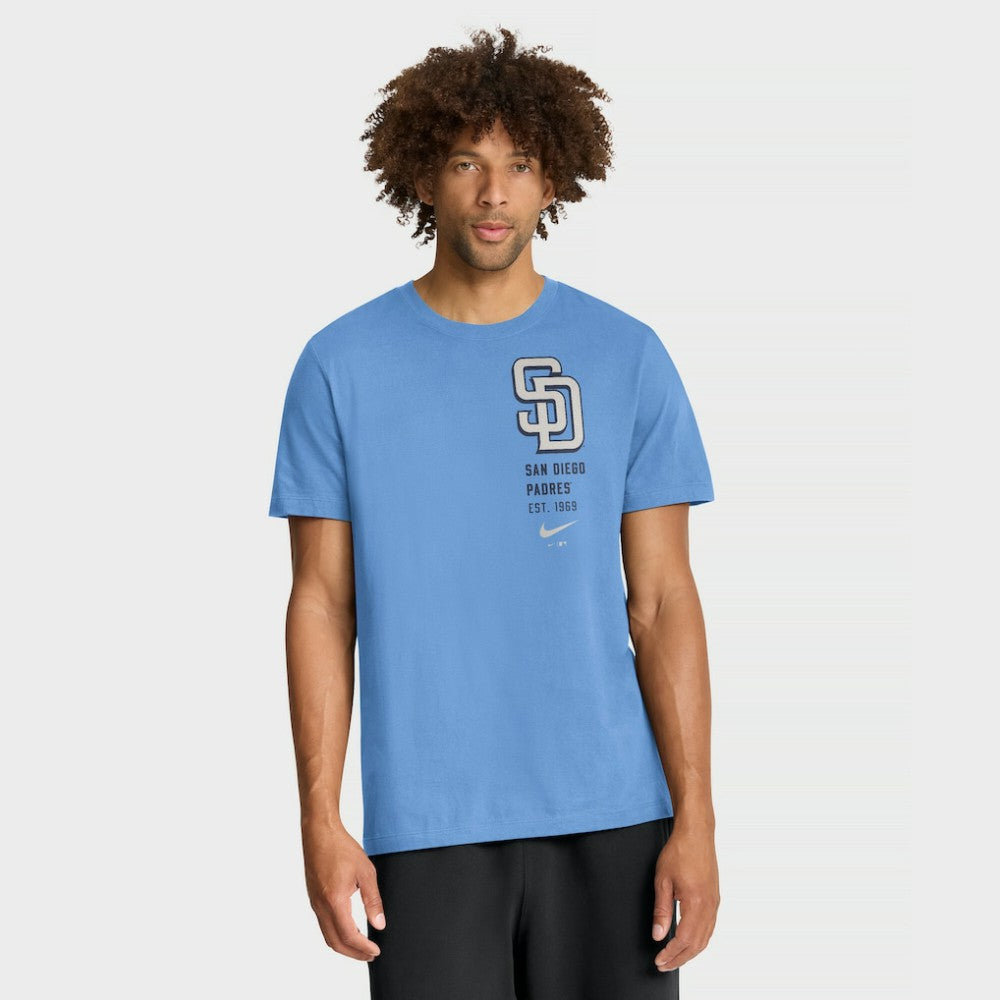 San Diego Padres Record Shattered T-Shirt Light Blue | Nike